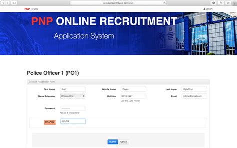 NOTE: PNP Online Recruitment .